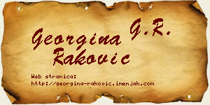 Georgina Raković vizit kartica
